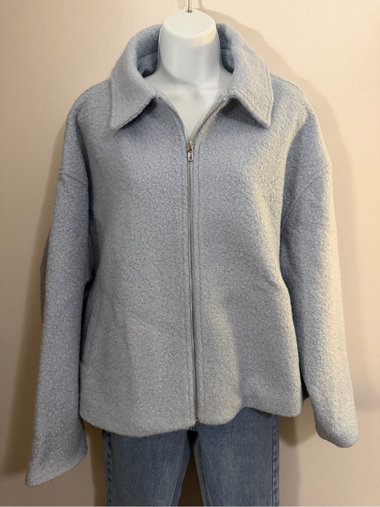 Lucy in the Sky Jackets & Blazers - Lucy in the Sky Pale Blue Teddy Jacket size Medium